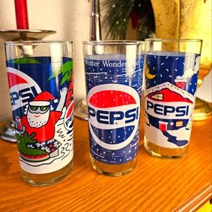 PEPSI Christmas Glasses 3